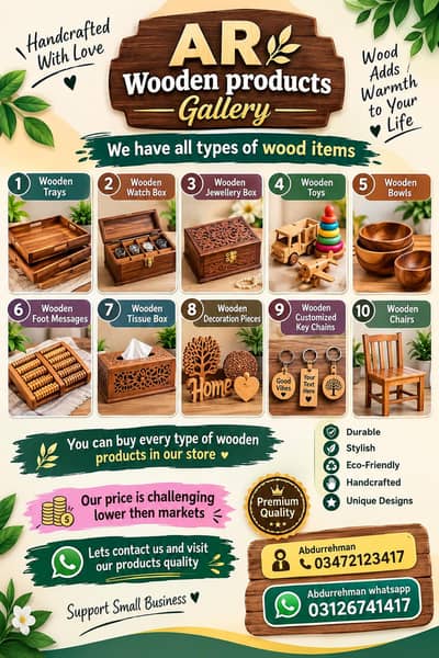 wooden item available