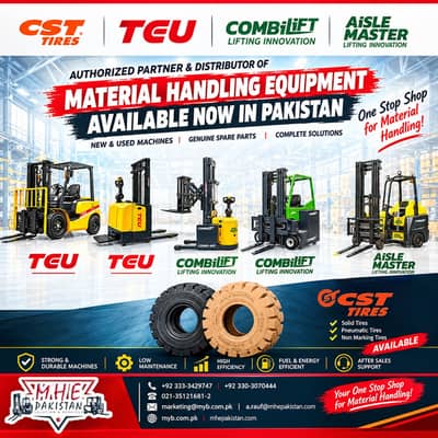 Forklift Machines Spare Parts & CST Solid Tires Karachi TEU Combilif