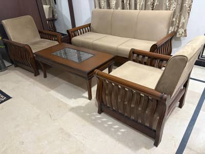 Wooden SOFA + Wooden Table