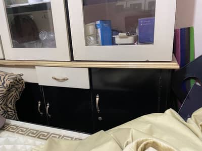 Showcase with sofa set for sale