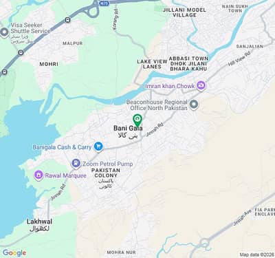 Prime location of Banigala hills with Rawal Dam and Margalla view.