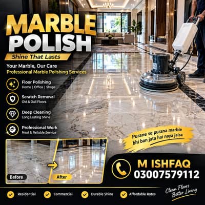 Premium Marble Polishing & Diamond Grinding Services – Call Now!