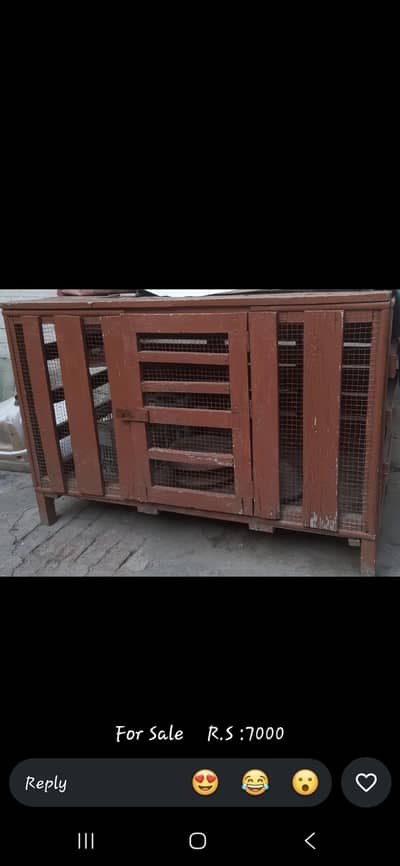 selling a cage, size 2/4. pure wooden frame. weigh almost 20+ kg