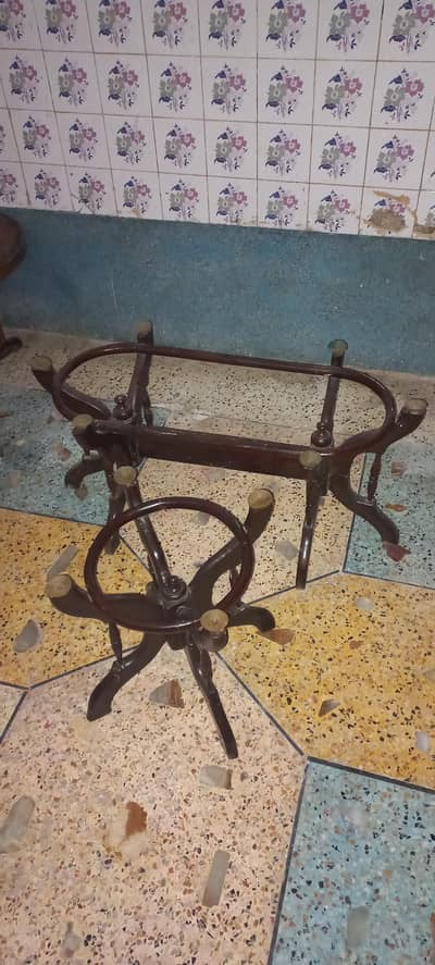 wooden tables