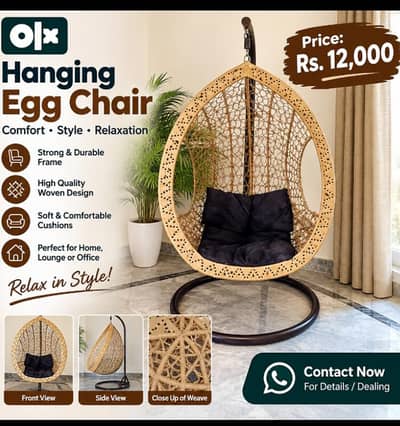 only 7 months used hanging egg chair