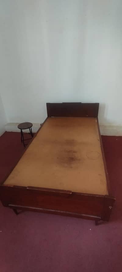 3 Solid Wooden Single Beds (1 Pair + 1 Single)