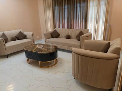 6 seater modern sofa set with fine Boucle Fabric