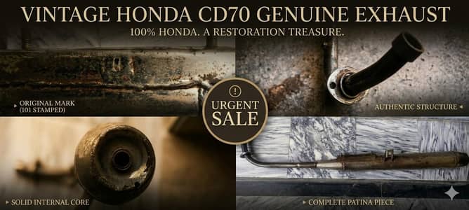 Urgent Sale: Genuine Honda CD70 Old Model Silencer (101 Stamped)