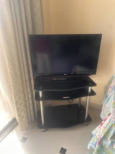 Glass tv table