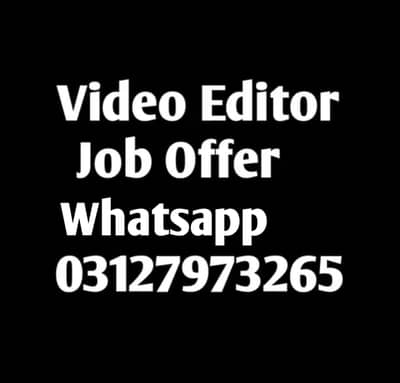 Video Editor job