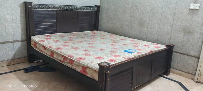 double Bed + Mattress for Urgent Sale