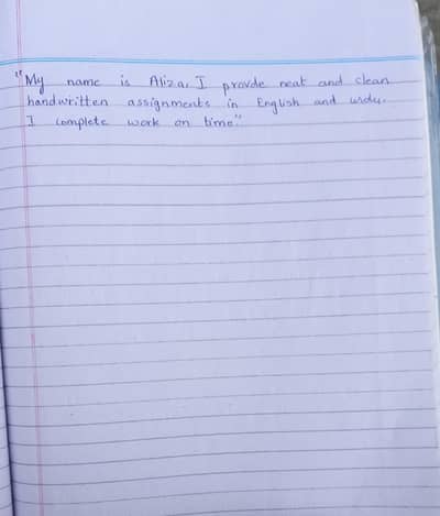Neat Handwriting Assigment ( English)(urdu)