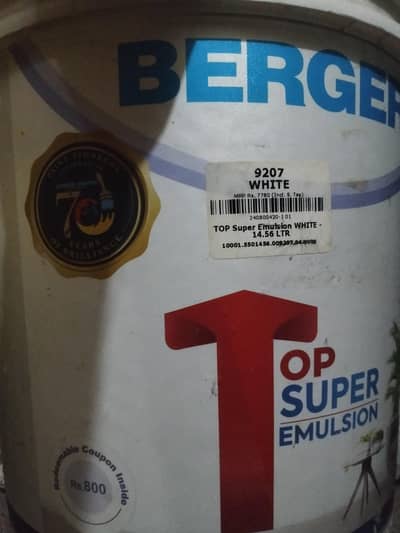 Berger top super Emulsion white paint