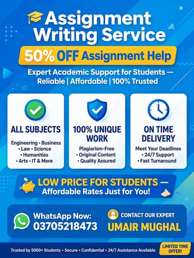 Assignment writing services 50% off available
