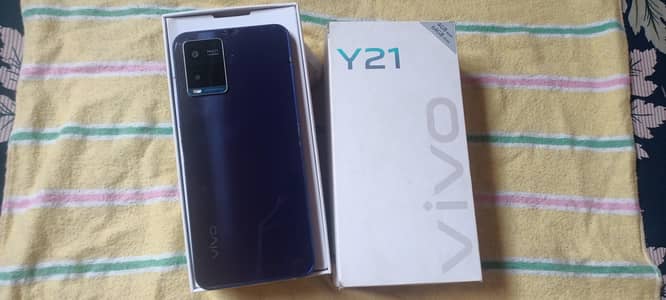Vivo Y21 official dual sim pta 4/64 metallic blue colour best camera