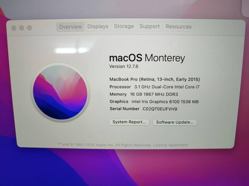 MacBookPro 2015 Retina, |16 GB|500 GB| 9