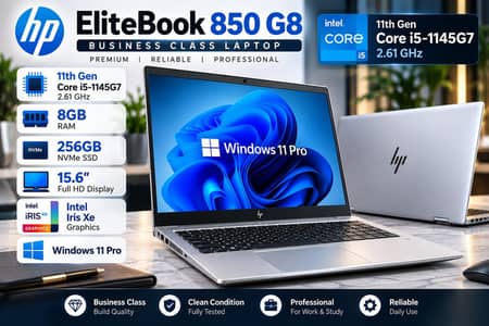HP EliteBook 850 G8 11th Gen i5 | 8GB RAM | 256GB SSD | 15.6 Inches
