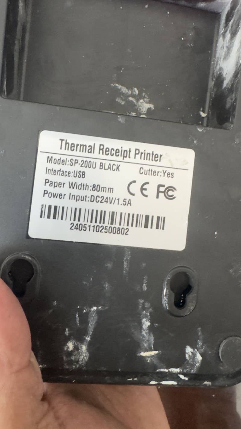 Thermal printer and barcode reader 1