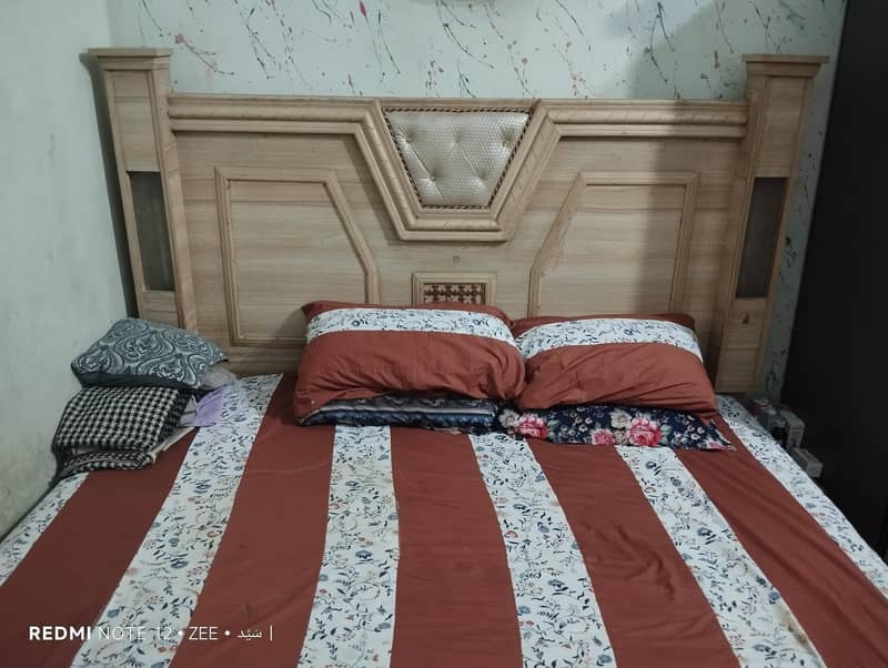 King Size Double Bed with side table 2