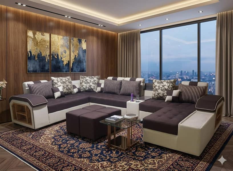 10 seater sofa set/L shape sofa/L shape sofa/corner sofa/puffy sofa 5