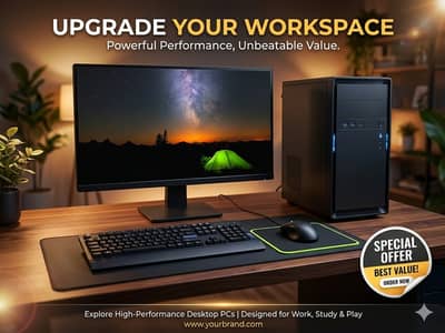 Complete Gaming & Graphics PC Setup | i5 6th Gen | 3GB GPU | 20" Rotat