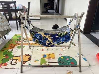 Stainless steel jhooli with mosquito net