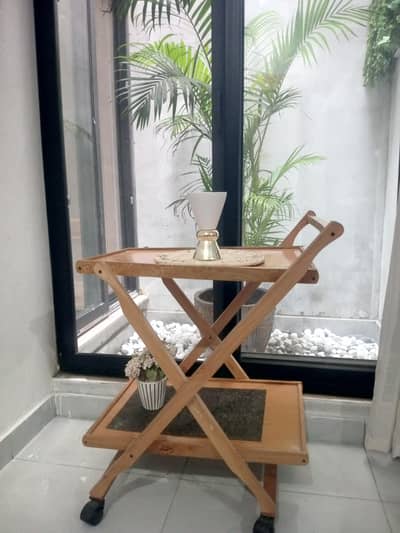 wooden kitchen trolley