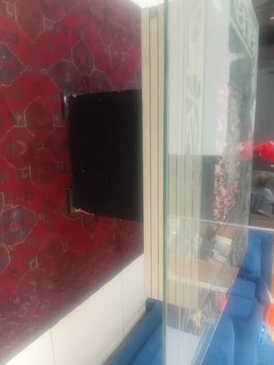 Used table  made od pure wood with glass top