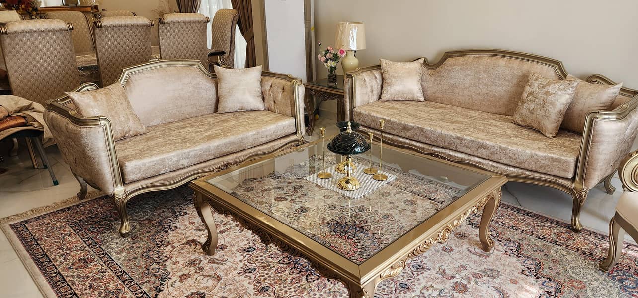 7 seater sofa & table set 3