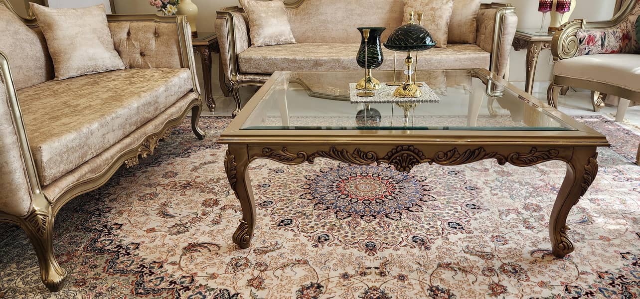 7 seater sofa & table set 4