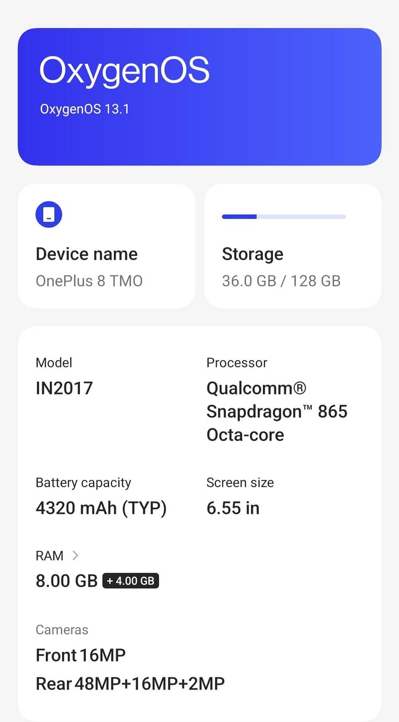 One Plus 8 6