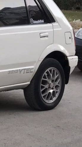 Alloyrims 14inch with tyres . Alloy rim allyrim tair teir