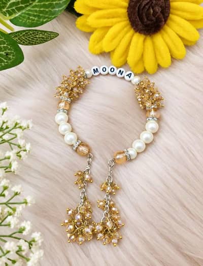 customize name gajra bracelet