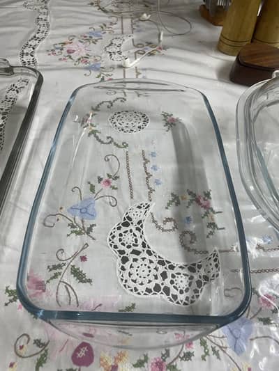 35 items, Mega Sale– PYREX Baking Dishes,, Glasses, Ikea serving stand
