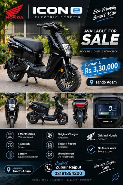 Honda ICON e Electric Scooter – Excellent Condition