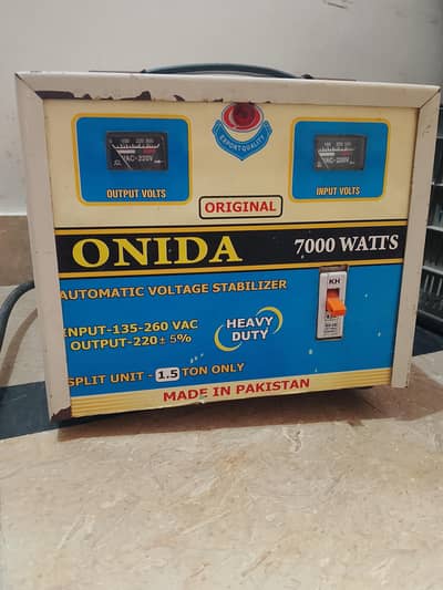 Stabilizer 7000 watt 10/10 condition Onida company
