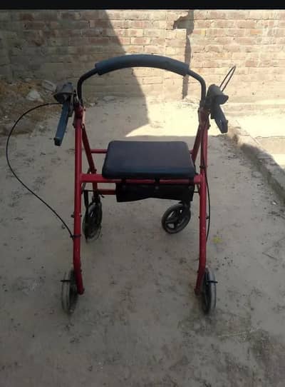 Walker with seat with a storage box