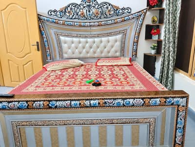 Pure Wooden King Size Bed Set for Sale