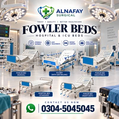 Fowler Bed / ICU Bed Hospital Patient Bed Electric & Manual