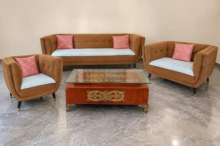 3 Seater + 2 Seater + 1 Seater Sofa Set with Coffee Table