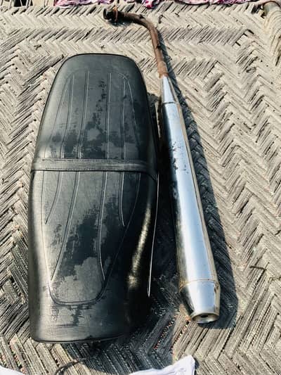 Bike seat and silencer for sale