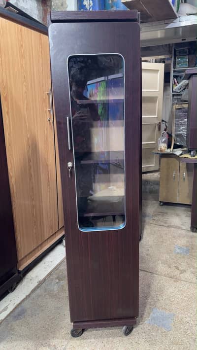  Slim & Elegant Glass Showcase | Space-Saving Wooden Cabinet 