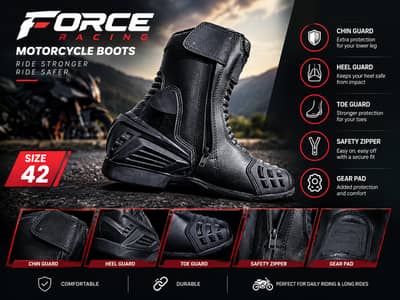 Force Racing Motorcycle Boots