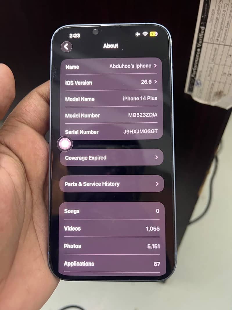 Apple iPhone 14 plus 8