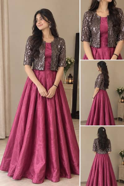 Maroon Lehenga with golden black touch kotti