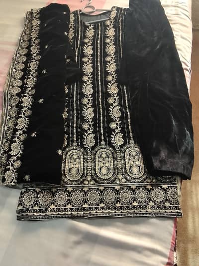 fancy velvet stitched dress urgent sale