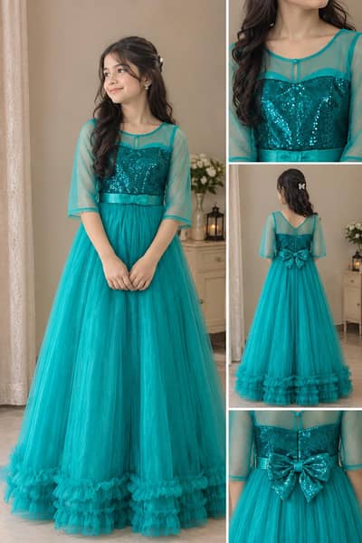 Teal sequin dress for wedding formal dress