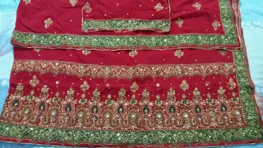 Bridal sharara with jewellery