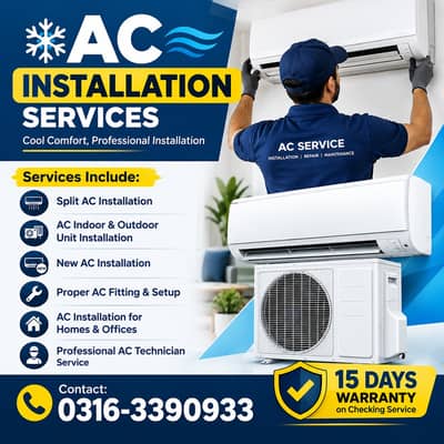 AC Installation Service | Professional AC Technician | Split AC Instal