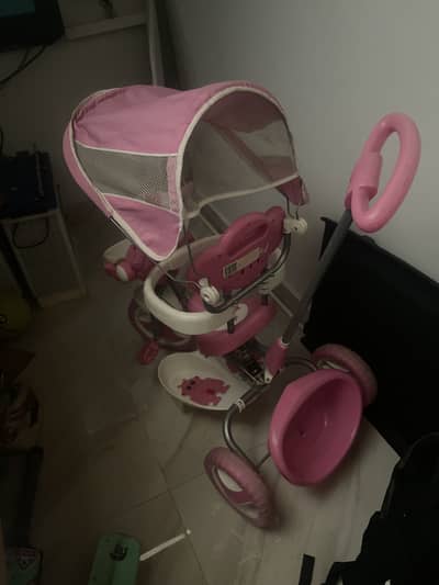 Baby tricycle and pram